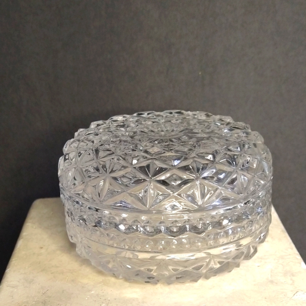 Vintage Crystal Zajecar Trinket Jewelry Box Yugoslavia 24% Lead